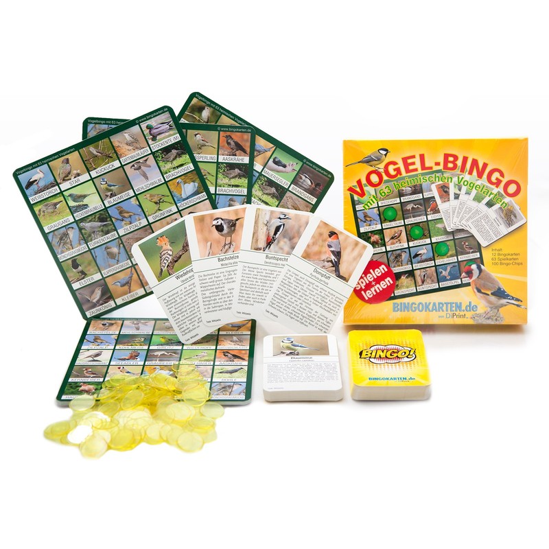 DiPrint Bird Bingo Game! With 63 Native Bird Species
