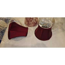 Unbranded small red silk  5" coolie bell shape