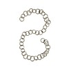 Creative Co-Op Decorative Jute and Metal Link Garland, Silver