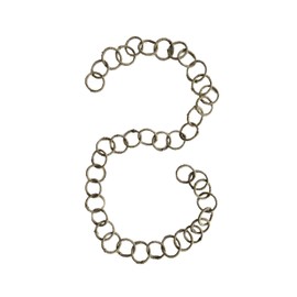 Creative Co-Op Decorative Jute and Metal Link Garland, Silver