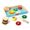 Melissa & Doug Wooden Sandwich-Making Pretend Play Food Set Food
