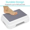 Vive Bath Shower Step Stool (4.5") - Slip Resistant, Stackable,