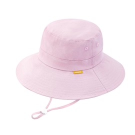 SEYUFN Baby Hat Summer Kids UV 50 Protection Hat Toddler Girls Cap Boys Fishing Hat Baby Wide Brim Sun Hats, pink