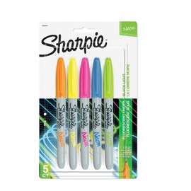 Sharpie Neon Permanent Markers Assorted 5/Pack 1860443