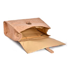 JEVENE Women's Office Bag | Natural Cork Material | Spacious Tote Bag for Women, Floral Beige, 26 CM height & 34 CM width