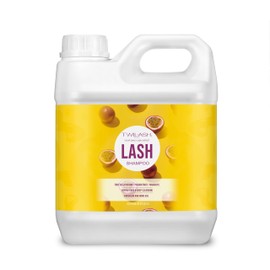 TWILASH BY DLY Lash Shampoo Bulk, Eyelash Cleanser for Extensions 2 Liters, Non-irritating or Burning Eyelid Foaming Cleanser for Professional Salon and Home Use (Passion Fruit-2L)