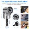 Flexible Drill Bit Extension Set 19pcs, Hex Shank 105°Right Angle