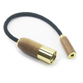 4-pin XLR Balanced Male to 4.4mm Balanced Female Headphone Audio Adapter Cable 7N OCC Copper Single Crystal Silver Plated Wire Walnut Wood Shell 4-pin XLR Male to 4.4mm Female 15cm