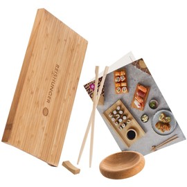 Reishunger Bamboo Sushi Serving Set, 4 Pieces