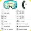 DIZOKIZO Ski Goggles Magnetic Replaceable Lens Snow Goggles for Men