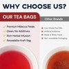 Hibiscus Tea Bags, Hibiscus Flower Herbal Tea - Caffeine &
