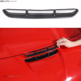 Unbranded Real Carbon Fiber Hood Intake Vent Scoop Cover Trim Fits Corvette C6 2005-2013