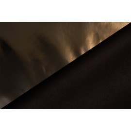 PVC Shiny Stretch Fabric - 1 Way Stretch - Width 145 cm (Black)