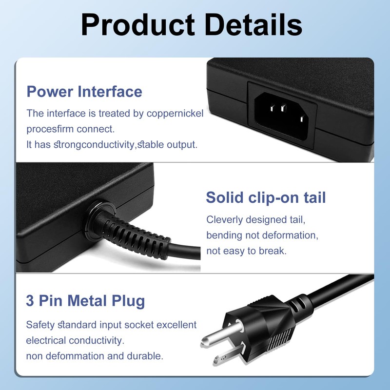 240W USB Tip Laptop Charger for MSI GE76 GE66 Raider