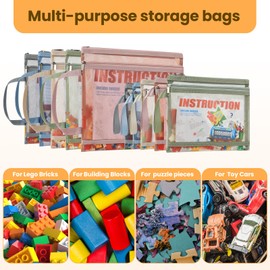 10 Pack Colored Mesh Zipper Pouch Bags,Double-Layer Nylon Puzzleets Toy Storage Organization, A4 Zipper Pouch (A4A5-2LAYERS)