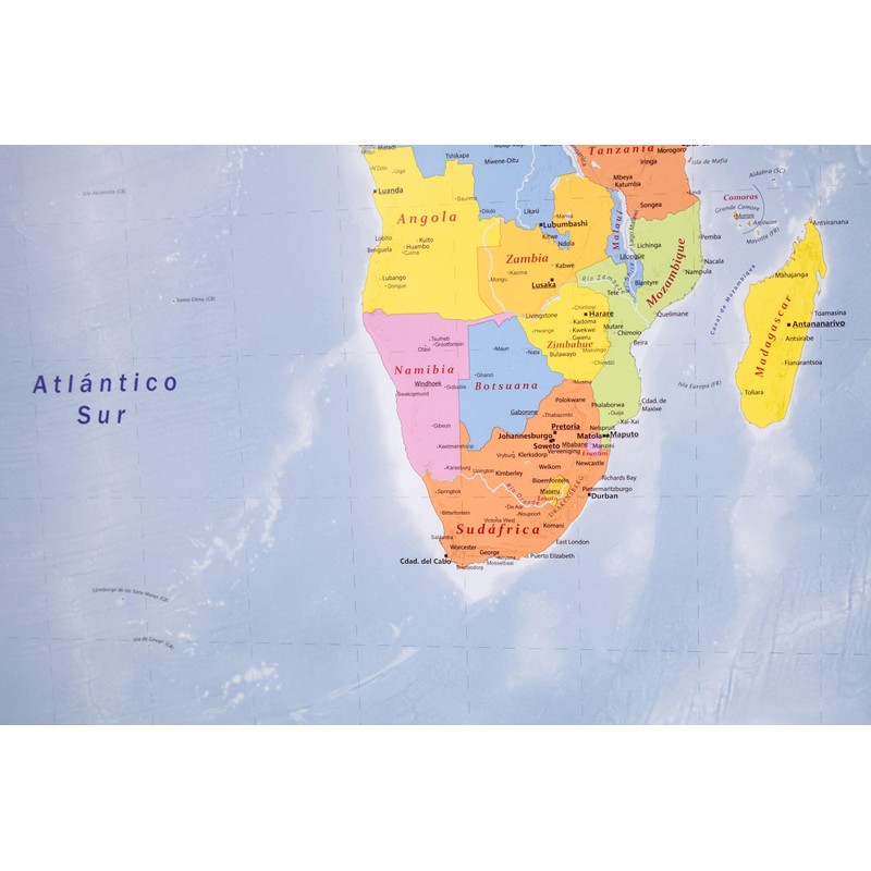 Giant World Map in spanish language (39 X 55) with