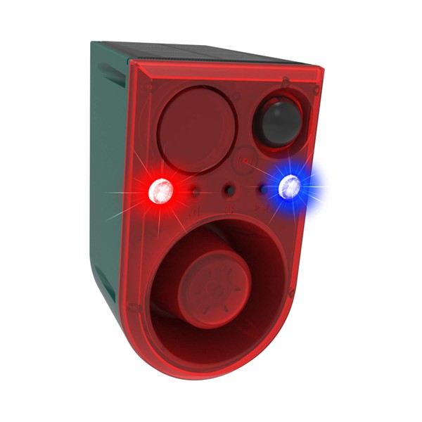 Solar Motion Sensor Alarm Outdoor - Support Recording&±Volume, Ultrasonic and