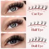 Higu clace Cluster Lashes Kit D Cul, 3D Individual Eyelashes