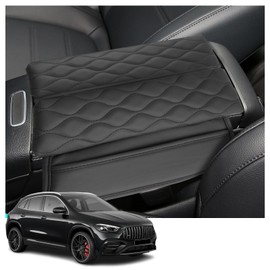 YEE PIN GLA H247 CLA C118 EQA Armrest Cover Compatible with Mercedes GLA H247/ CLA C118/ GLB X247/ EQA/EQB Centre Armrest Cover Leather Protective Cover Centre Console Accessories