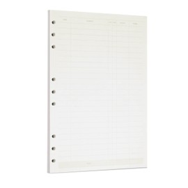 Zelten 1 Pack B5 45 Sheets/90 Pages Finance Loose Leaf Punched Paper Refills Paper for 9 Hole Binder Personal Organizer Diary Notebook Refillable Planner