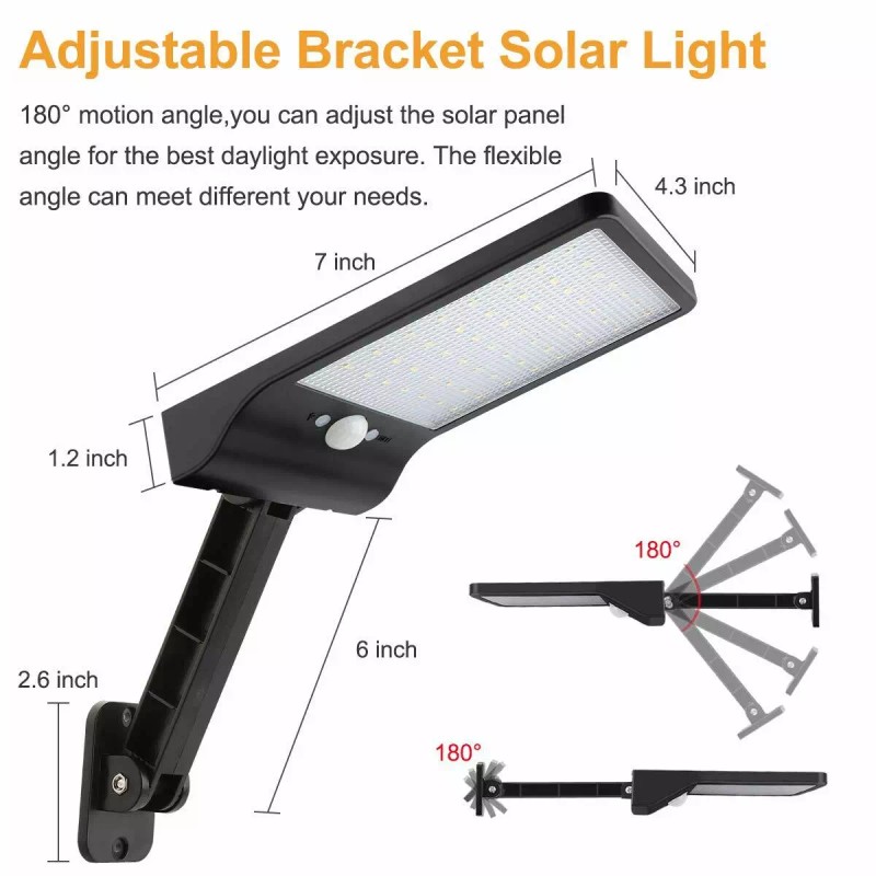 Auzev 2 PACK Luces Solares, Luz de Pared 56 Led