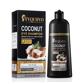 Fvquhvo Champú Instantáneo para Cabello Negro para Cabello Gris - Tinte para Cabello A Base de Hierbas Champú 3 En 1 para Mujeres y Hombres,16.90...  