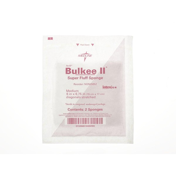 Medline NON25853 Bulkee Sterile Diagonal Super Fluff Sponge, 6" x 6.75" (Pack of 600)