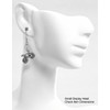 Bicycle - 14x16mm - Silver alloy charm dangle earrings. Hypoallergenic