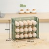 Longhuo 60 Grid Container, 2 Pack Egg Holder for Fridge,