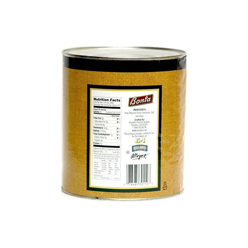 Bonta Pizza Sauce with Basil, 6-pound 11-ounce No. 10 Can