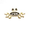 'Shapely' Flying Spaghetti Monster Lapel Pin - bright gold finish