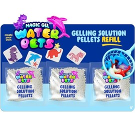 Aqua Fairy Water Pets Solution Refill - 3 Pack Magic Elf Toy Powder Kit - Optimized Solution for DIY Squishy Maker Set - Make Your Own Squishes Toys Craft - Compatible with Most Water Gel Kits
