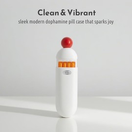 Maobuli Slim Flat Pill Box, Thin Moistureproof Pill Organizer, Small Daily Vitamin Case, Portable Trinket Organizer, Stylish Pill Case 3 Compartments (Yellow Green)