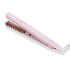 The Beachwaver Co. Coast Pro Titanium Flat Iron - Pink Rosegold | 1-Inch Titanium Plates for Fast Styling, Auto Shut-Off | Professional Hair Straightener for Curly, Coarse & Thick Hair | BWFLTPink