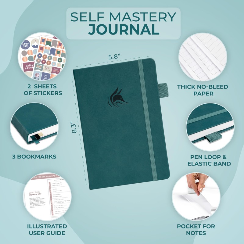 Clever Fox Self Mastery Journal – Guided Daily Reflection &