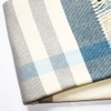 HomeRoots Plush Multi Blue Plaid Throw Blanket with Tassels