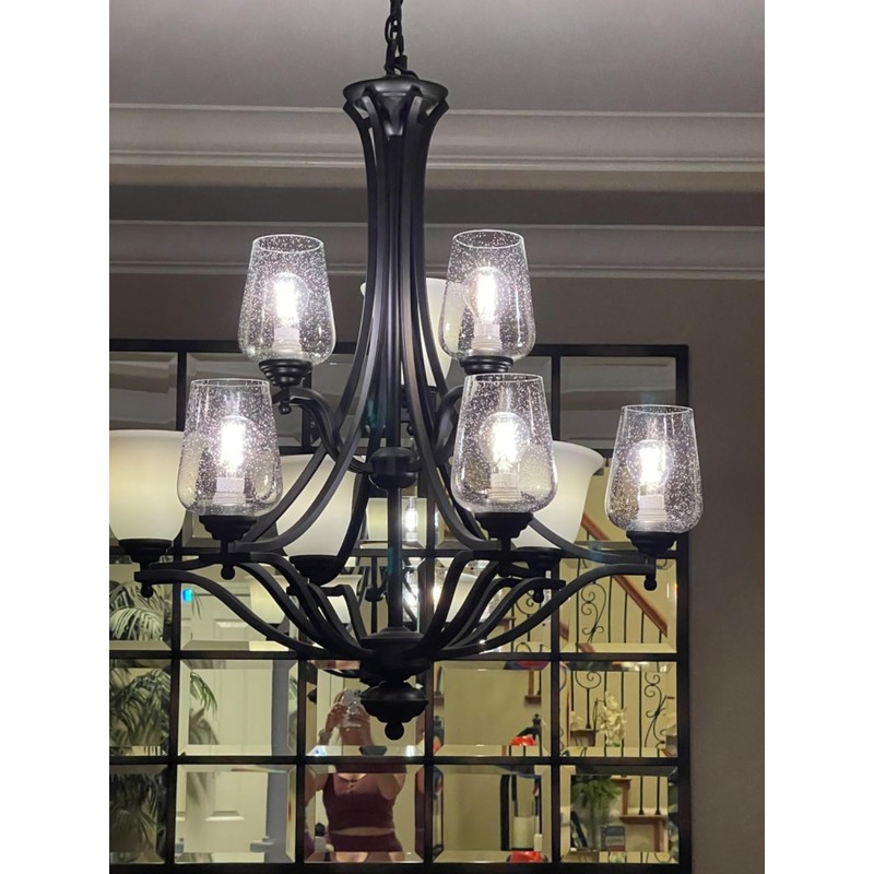 Rivqahra Wine Glass Lamp Shade for Light Fixture, 6.3" Height,