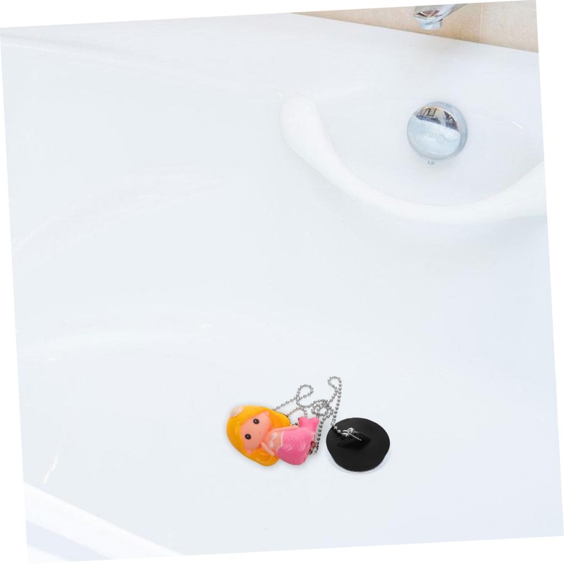 TEHAUX Mermaid Rubber Bathtub Stopper Plug Durable Drain Stopper for