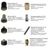 M&M Smartek Pressure Washer Adaptor Coupling M22 x 1.5 Male