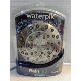 Waterpik 6-Spray 7" RainFall+ Wall Mount Fixed Adjustable Shower Head XEM-639E