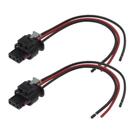 ECSiNG Pack of 2 3-Pin Parking Sensor Plug Replacement Pigtail Connector Wiring Harness Adapter 4F0973703 4H0973703 Compatible with Skoda Seat A3 A4 A6 13.5 cm