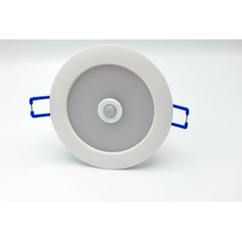 HUBER LED Downlight [7 W 600 lm] with PIR Motion Sensor Flush-Mounted Motion Sensor Recessed Spotlight for Indoor and Outdoor Use with Motion Sensor IP54