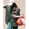 Vimyig Women's Winter Crop Puffer Vest Lightweight Warm Flysleeve Stand