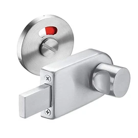 Toilet Cubicle Locks in Satin Stainless Steel Indicator Bolt and Release