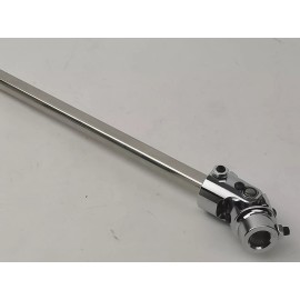 CNC 1"DD X 3/4" DD Chrome U-Joint & 8" Long 3/4" DD Polished Steering Shaft Kit