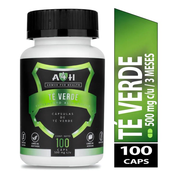 Te Verde 100 Cáps A4h Salud Armor4h Vida Antioxidante 500mg