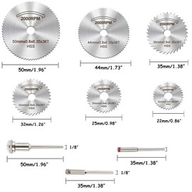 Cutting Wheel Set for Rotary Tool, 88Pcs HSS Circular Saw Blades Diamond Wood Glass Plastic Metal Stone Cutting Drill Wheels Kit with Mandrels for Dremel