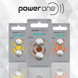 Power One ACCU Plus Size 312 Rechargeable Hearing Aid Batteries