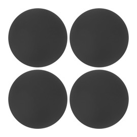 uxcell 4Pcs Door Stopper Wall Protector, 30mm/1" Black Self Adhesive Bumper PVC Doorknob Buffer Guard for Home Office Door Stop