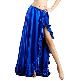ROYAL SMEELA Disfraz de danza del vientre para mujer, falda de danza del vientre, vestido de danza del vientre, Azul oscuro, Talla única
